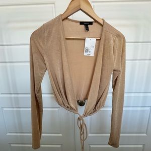 NWT gold shimmer top